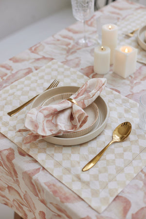 Cascade Blush Table Napkin (Set of 2) by Sanctuary Living - Home Artisan