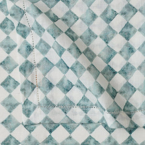 Checker Blue Table Napkin (Set of 2) by Sanctuary Living - Home Artisan