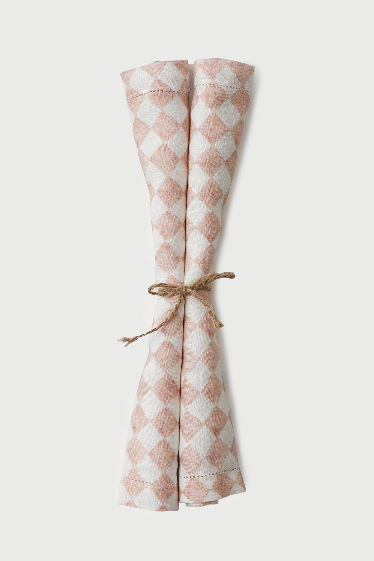 Checker Blush Table Napkin (Set of 2) by Sanctuary Living - Home Artisan