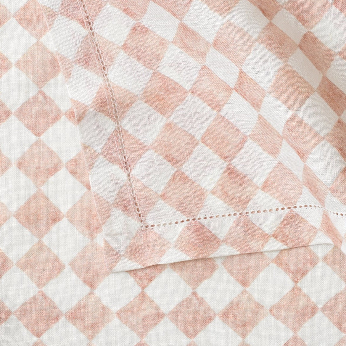 Checker Blush Table Napkin (Set of 2) by Sanctuary Living - Home Artisan