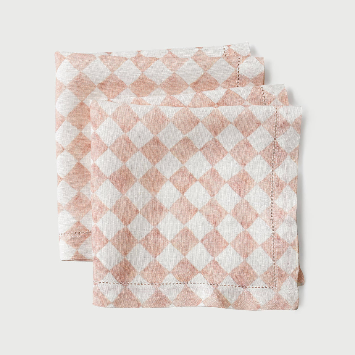 Checker Blush Table Napkin (Set of 2) by Sanctuary Living - Home Artisan