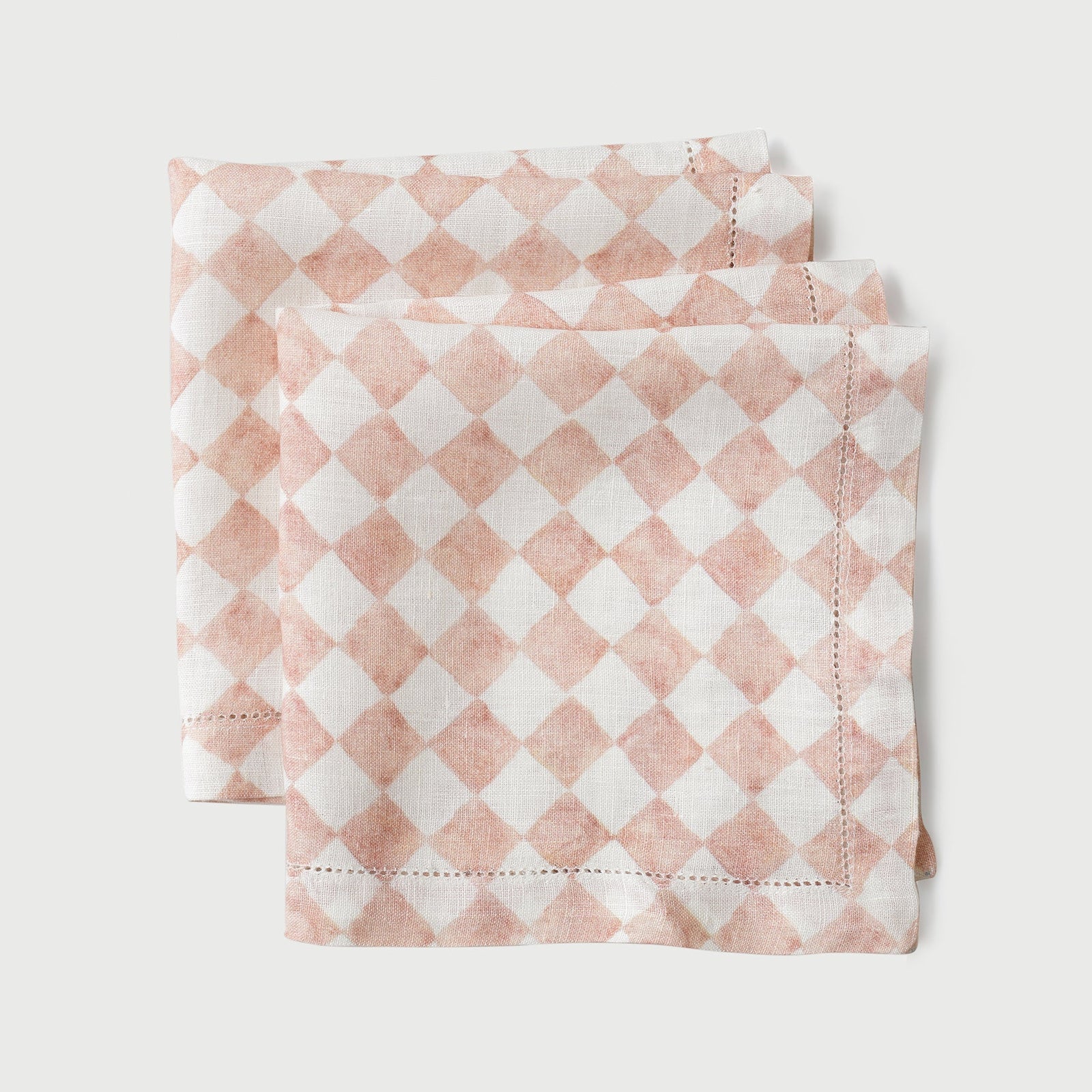 Checker Blush Table Napkin (Set of 2) by Sanctuary Living - Home Artisan