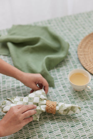 Fern Linen Table Runner (6 seater) by Sanctuary Living - Home Artisan