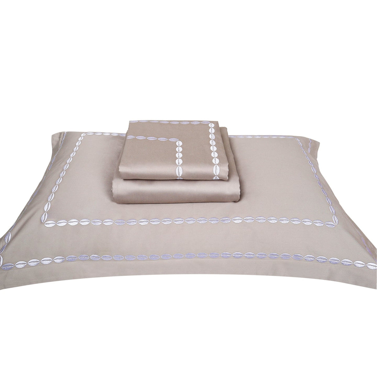 Sea Shell Modern Grey Cotton Sateen Bed Sheet by Veda Homes - Home Artisan