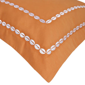Sea Shell Copper Gold Cotton Sateen Bed Sheet by Veda Homes - Home Artisan