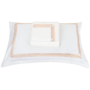 Spring White Cotton Sateen Bed Sheet by Veda Homes - Home Artisan