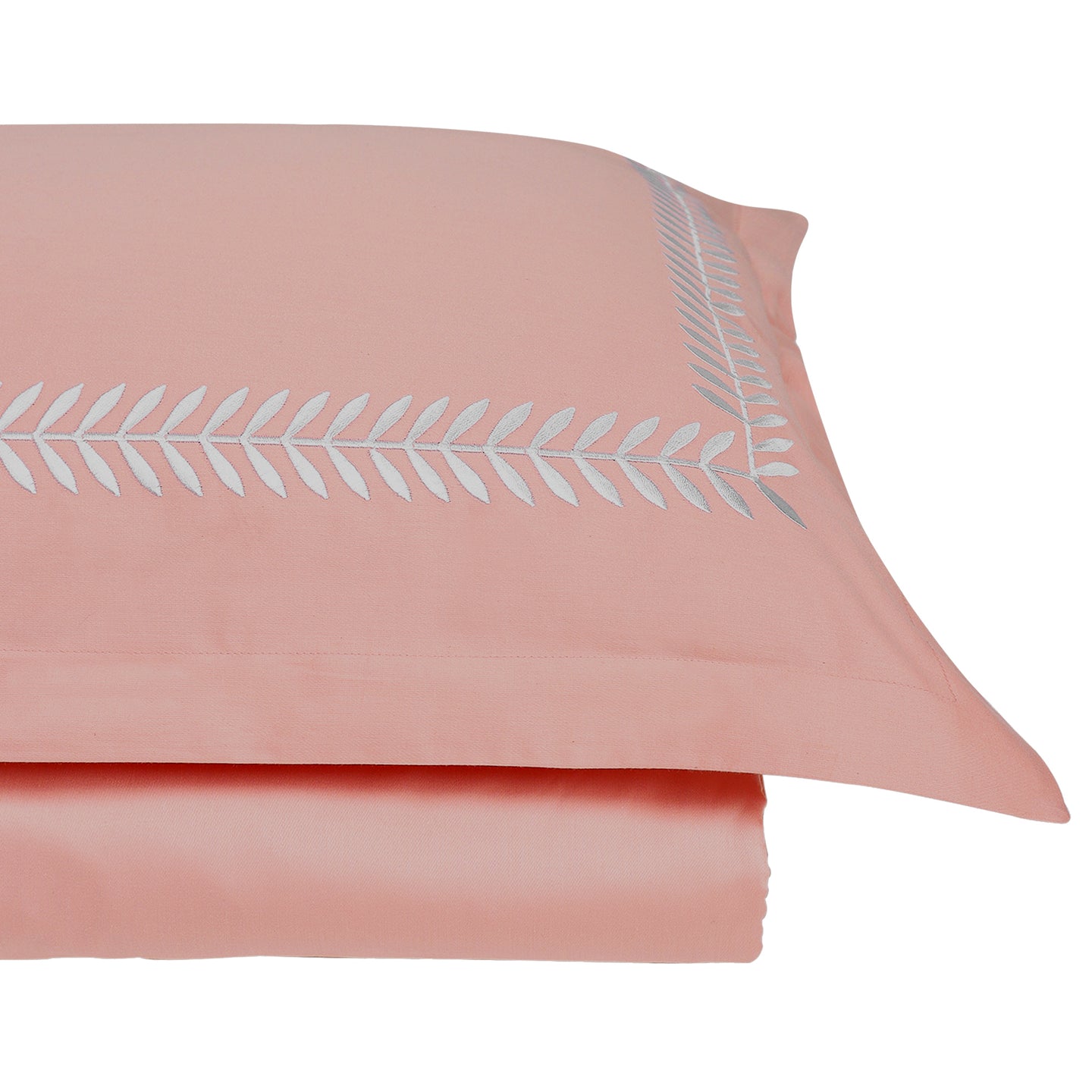 Spring Coral Peach Cotton Sateen Bed Sheet by Veda Homes - Home Artisan