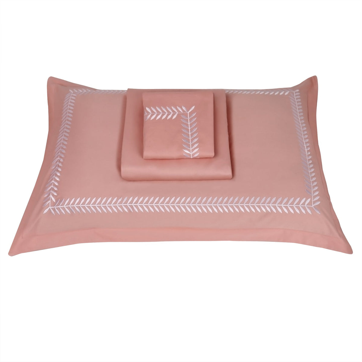 Spring Coral Peach Cotton Sateen Bed Sheet by Veda Homes - Home Artisan