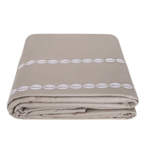 Sea Shell Modern Grey Duvet Cover by Veda Homes (Queen) - Home Artisan