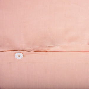 Solid Coral Peach Duvet Cover by Veda Homes (Queen) - Home Artisan