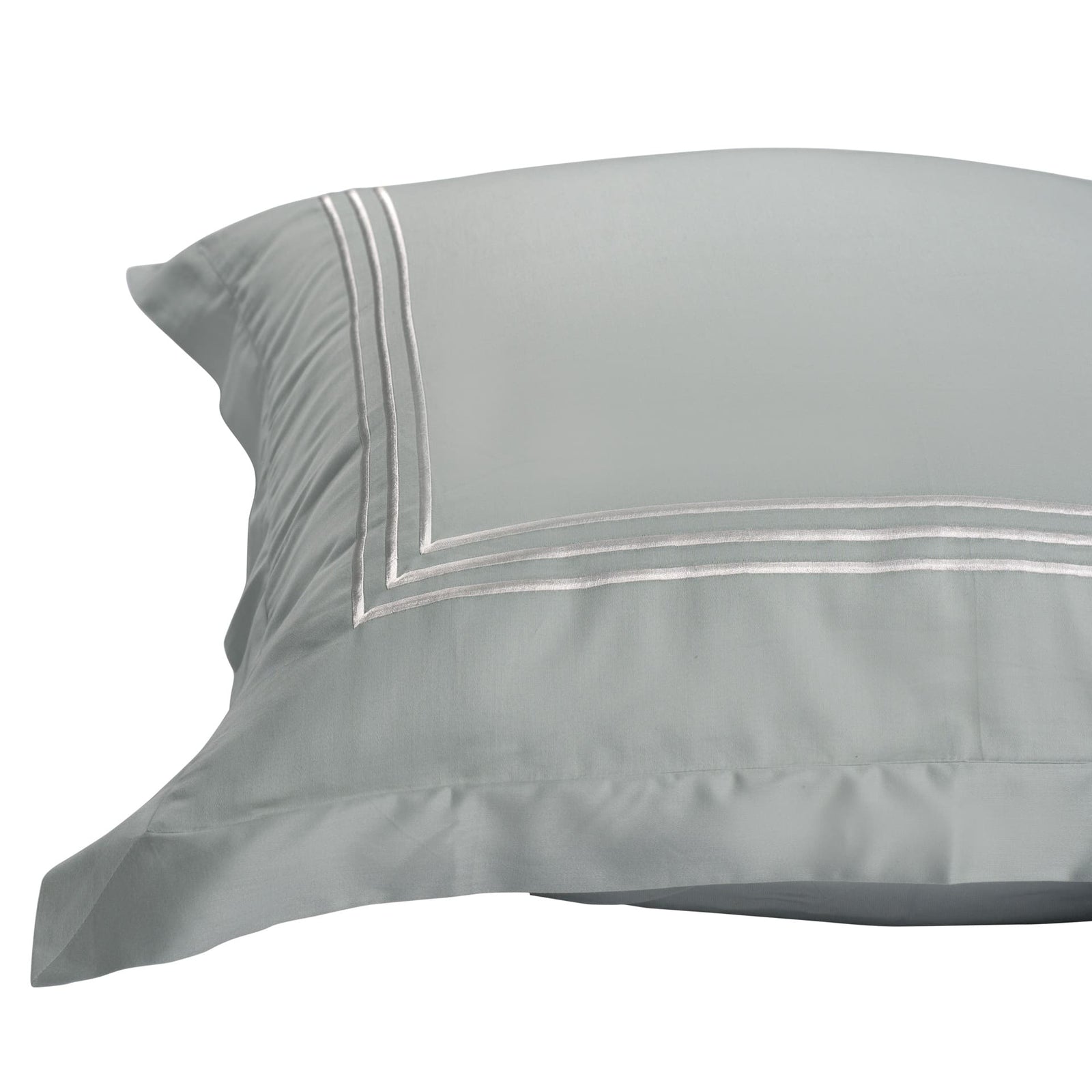 Parallel Frosty Green Euro Sham by Veda Homes - Home Artisan