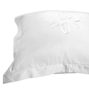 Leaf White Euro Sham by Veda Homes - Home Artisan
