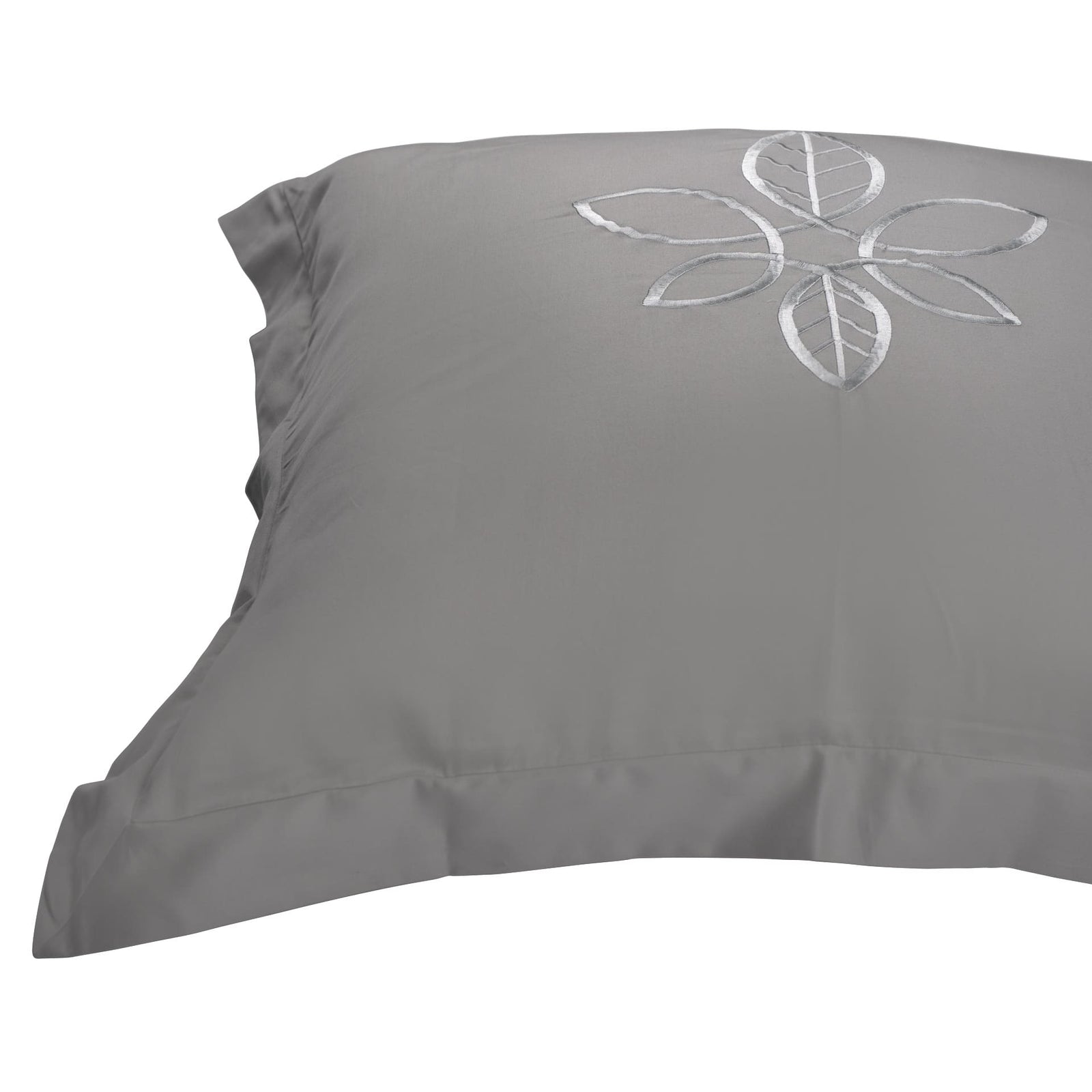 Leaf Modern Grey Euro Sham by Veda Homes - Home Artisan