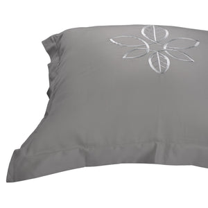 Leaf Modern Grey Euro Sham by Veda Homes - Home Artisan