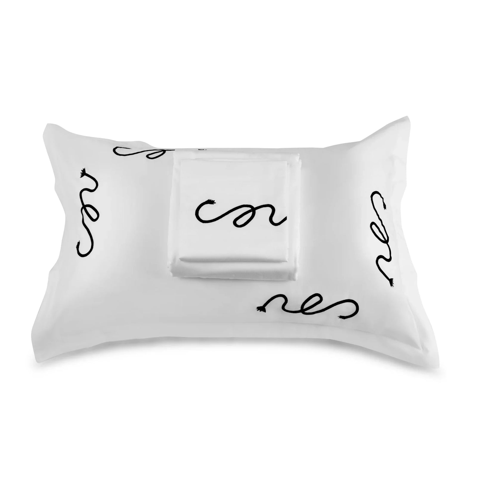 Twisted Rope White Cotton Sateen Bed Sheet by Veda Homes - Home Artisan