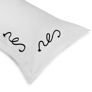 Twisted Rope White Cotton Sateen Bed Sheet by Veda Homes - Home Artisan
