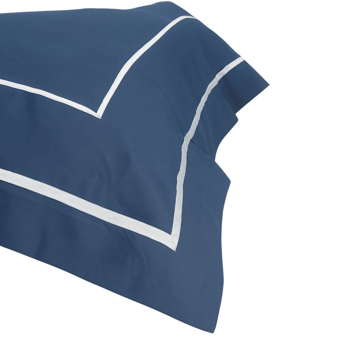 Classic Moonlight Blue Cotton Sateen Bed Sheet by Veda Homes - Home Artisan