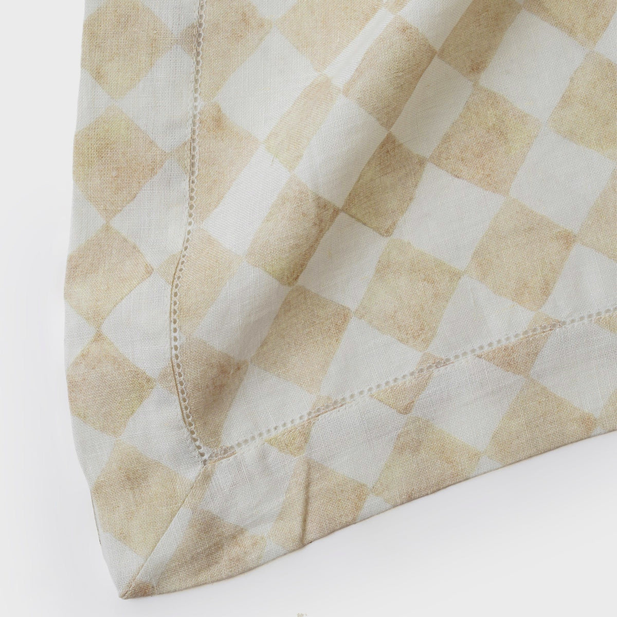 Checker Beige Table Cover (4 seater) by Sanctuary Living - Home Artisan