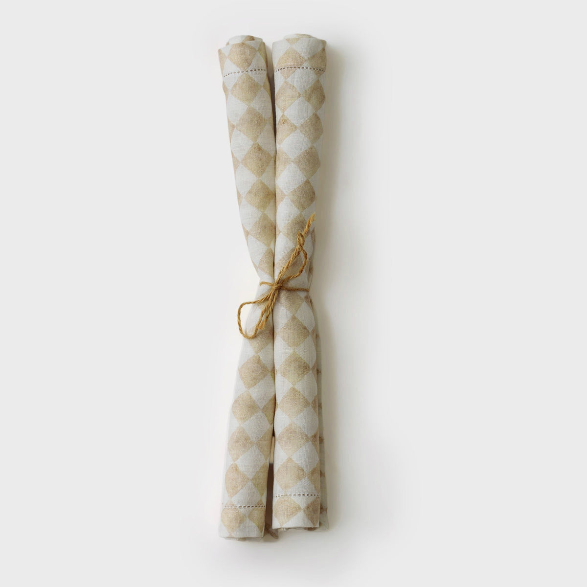 Checker Beige Table Napkin (Set of 2) by Sanctuary Living - Home Artisan