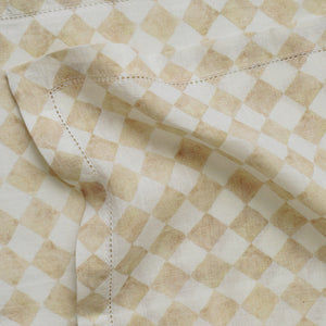 Checker Beige Table Napkin (Set of 2) by Sanctuary Living - Home Artisan