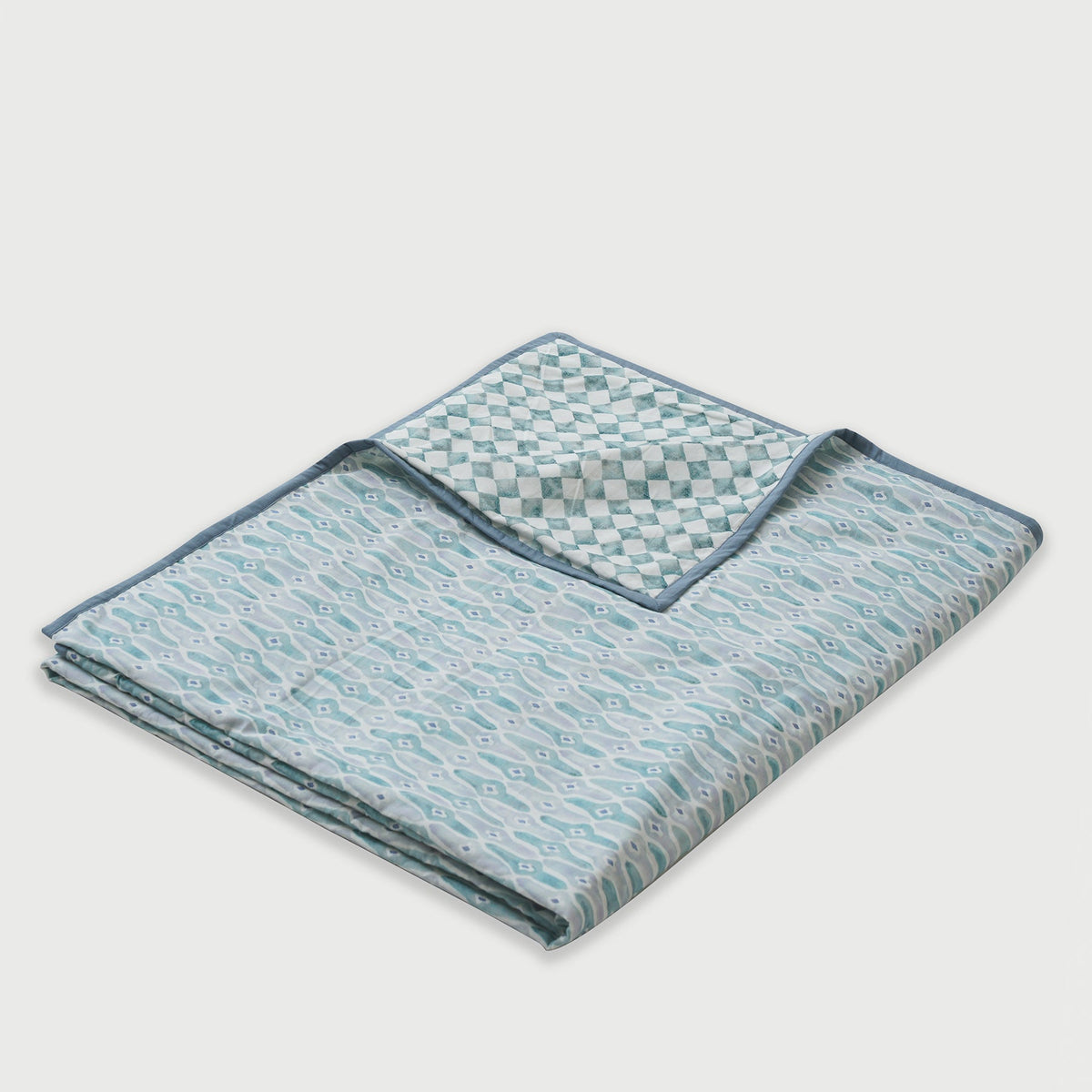 Checker Mosaic Blue Dohar by Sanctuary Living - Home Artisan