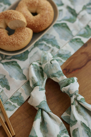 Cascade Teal Linen Table Napkin (Set of 2) by Sanctuary Living - Home Artisan