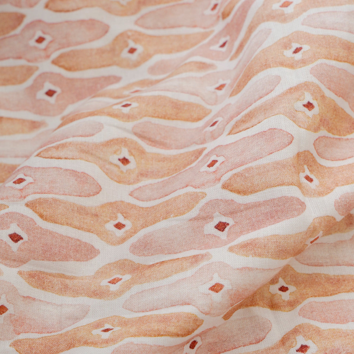 Mosaic Blush Linen Bedspread by Sanctuary Living - Home Artisan