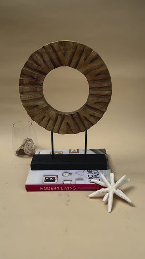 Fendor Wooden Medallion Sculpture