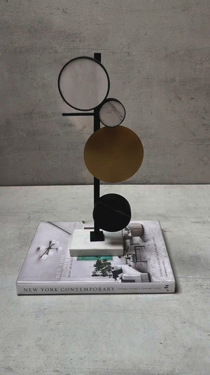 Linetti Marble and Metal Sculpture
