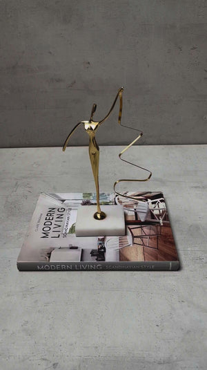 Golden Serenade of Silk Brass Sculpture