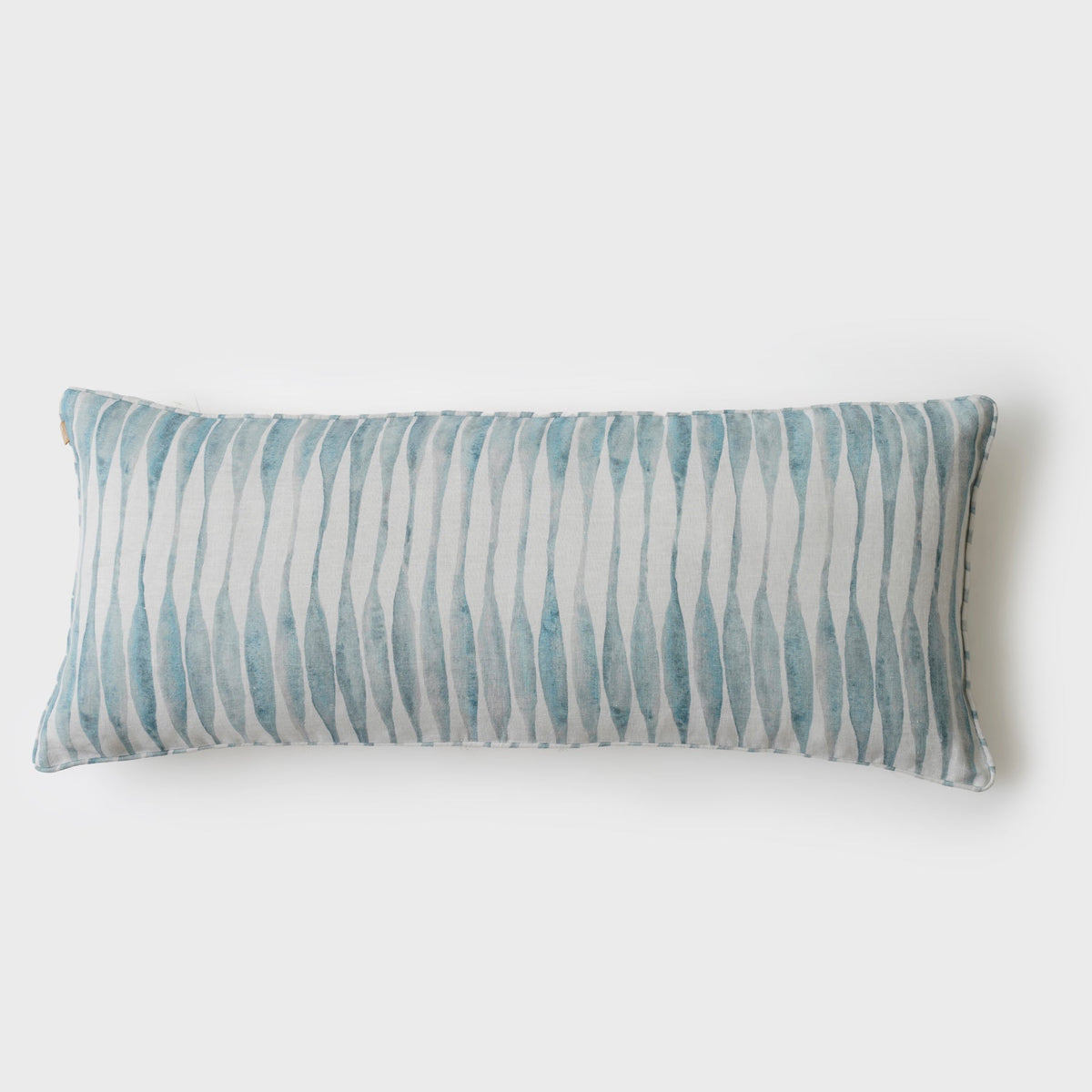 Ripple Blue Lumbar Linen Cushion Cover by Sanctuary Living - Home Artisan