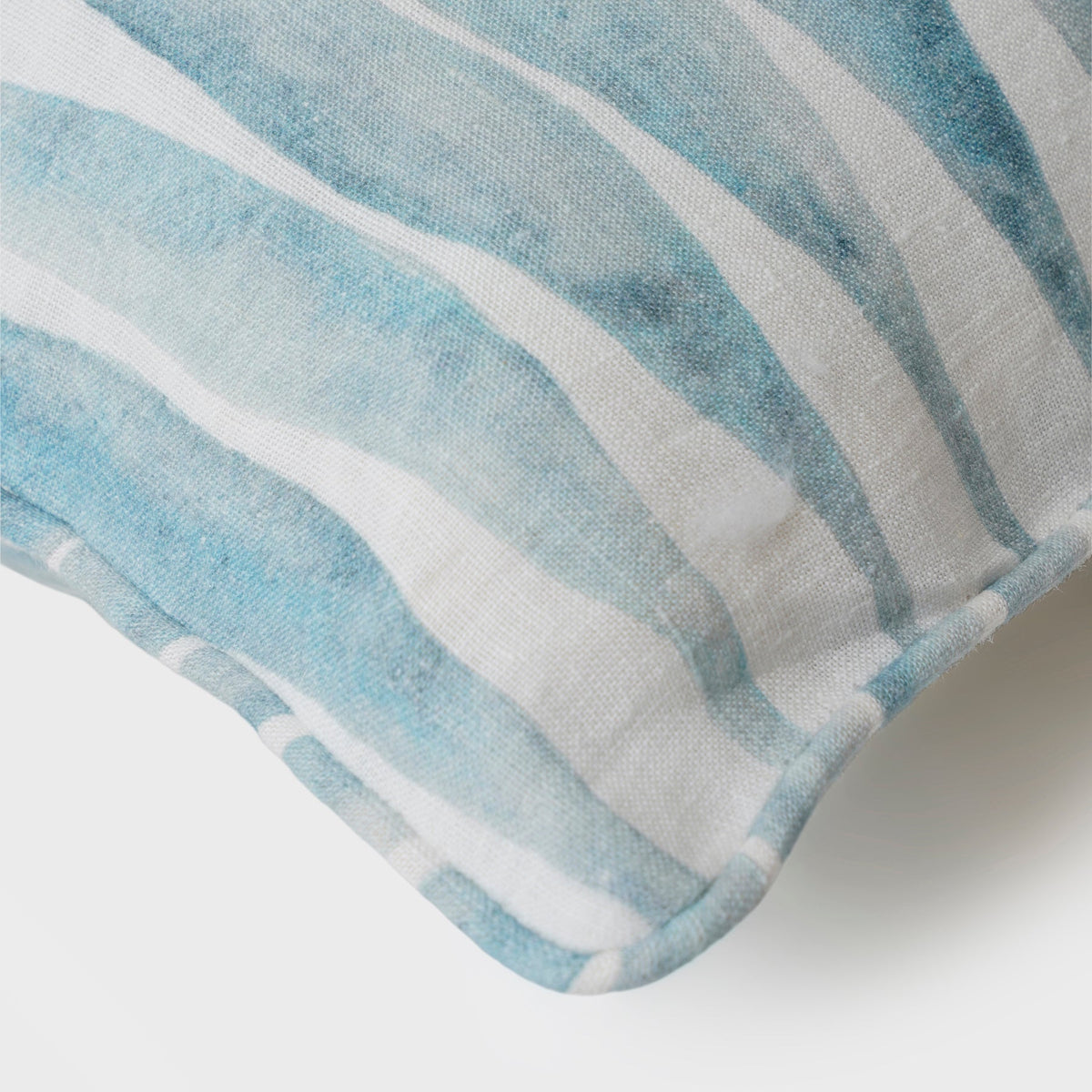 Ripple Blue Oblong Linen Cushion Cover by Sanctuary Living - Home Artisan