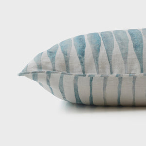 Ripple Blue Lumbar Linen Cushion Cover by Sanctuary Living - Home Artisan