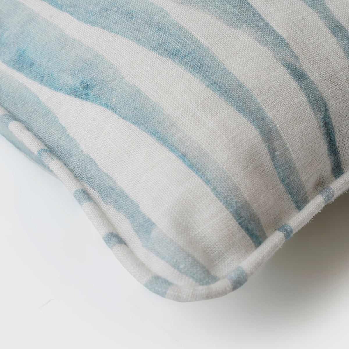 Ripple Blue Lumbar Linen Cushion Cover by Sanctuary Living - Home Artisan