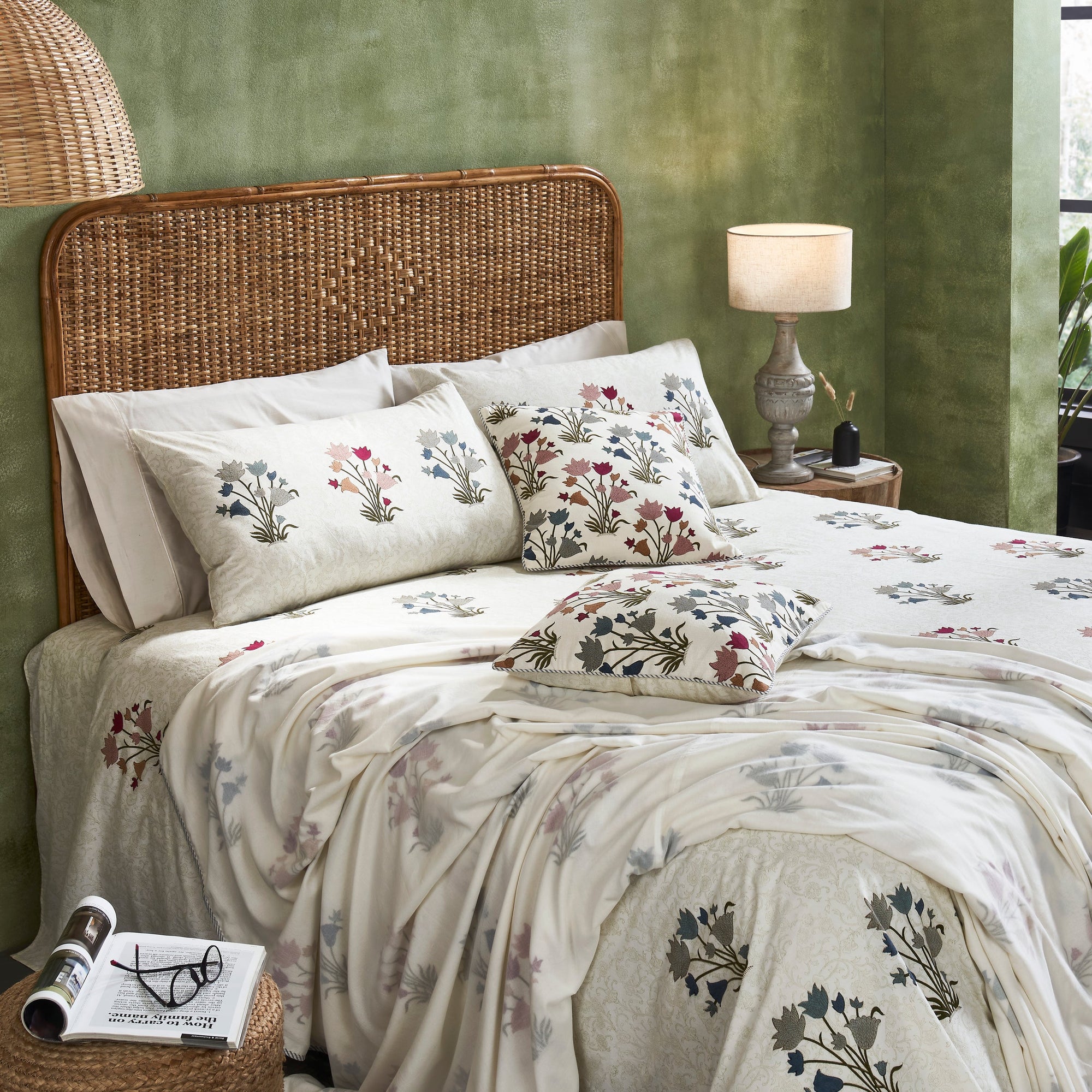 Eden Block Print Cotton Double Bed Dohar - Home Artisan