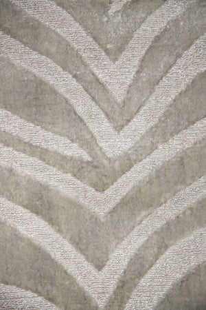 The Herringbone Hand Loom Carpet (5.6x8.6) By Qaaleen - Home Artisan