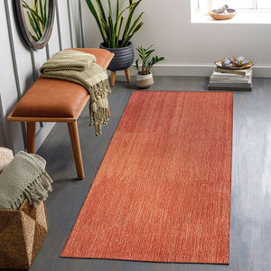 Rust Radiance II Hand Tufted Carpet (8 x 3) By Qaaleen - Home Artisan