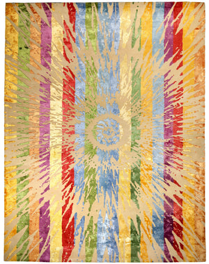 Technicolor Hand Tufted Carpet (9x12) By Qaaleen - Home Artisan