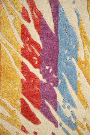 Technicolor Hand Tufted Carpet (5x8) By Qaaleen