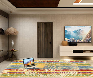 Technicolor Hand Tufted Carpet (5x8) By Qaaleen