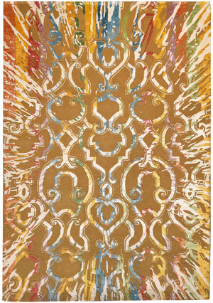 Multi Burst Hand Tufted Carpet (6x9) By Qaaleen - Home Artisan