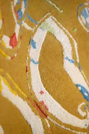Multi Burst Hand Tufted Carpet (6x9) By Qaaleen - Home Artisan