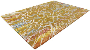 Multi Burst Hand Tufted Carpet (6x9) By Qaaleen - Home Artisan
