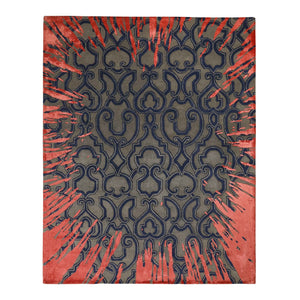 Red Burst (Style 2) Hand Tufted Carpet by Qaaleen - Home Artisan