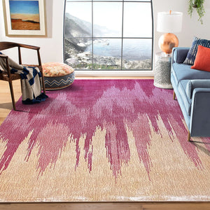 The Magenta Skyline Hand Tufted Carpet (4x6) By Qaaleen