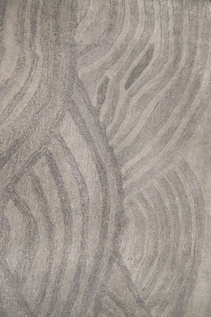 Metallic Waves Hand Tufted Carpet (8x5) By Qaaleen