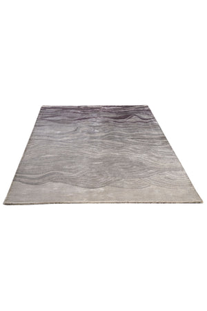 Metallic Waves Hand Tufted Carpet (8x5) By Qaaleen