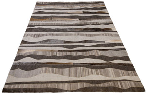 Tidal Moonlight Hand Woven Carpet (5x8) By Qaaleen - Home Artisan