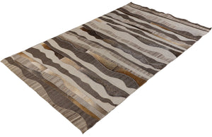 Tidal Moonlight Hand Woven Carpet (5x8) By Qaaleen - Home Artisan