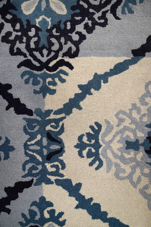 Quatrefoil Hand Tufted Carpet (11x8) By Qaaleen